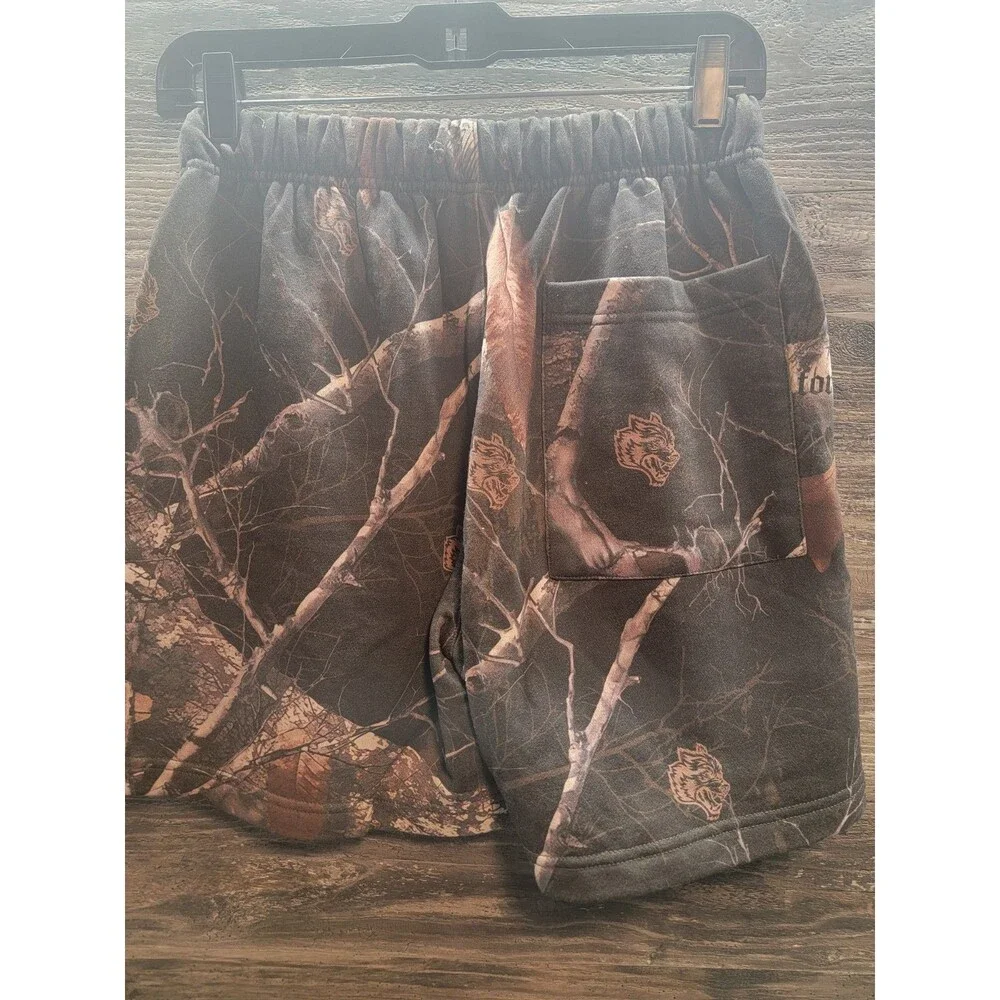 Darc Sport Wolves Woodlands Camo Cotton Sweat Shorts Men's Small